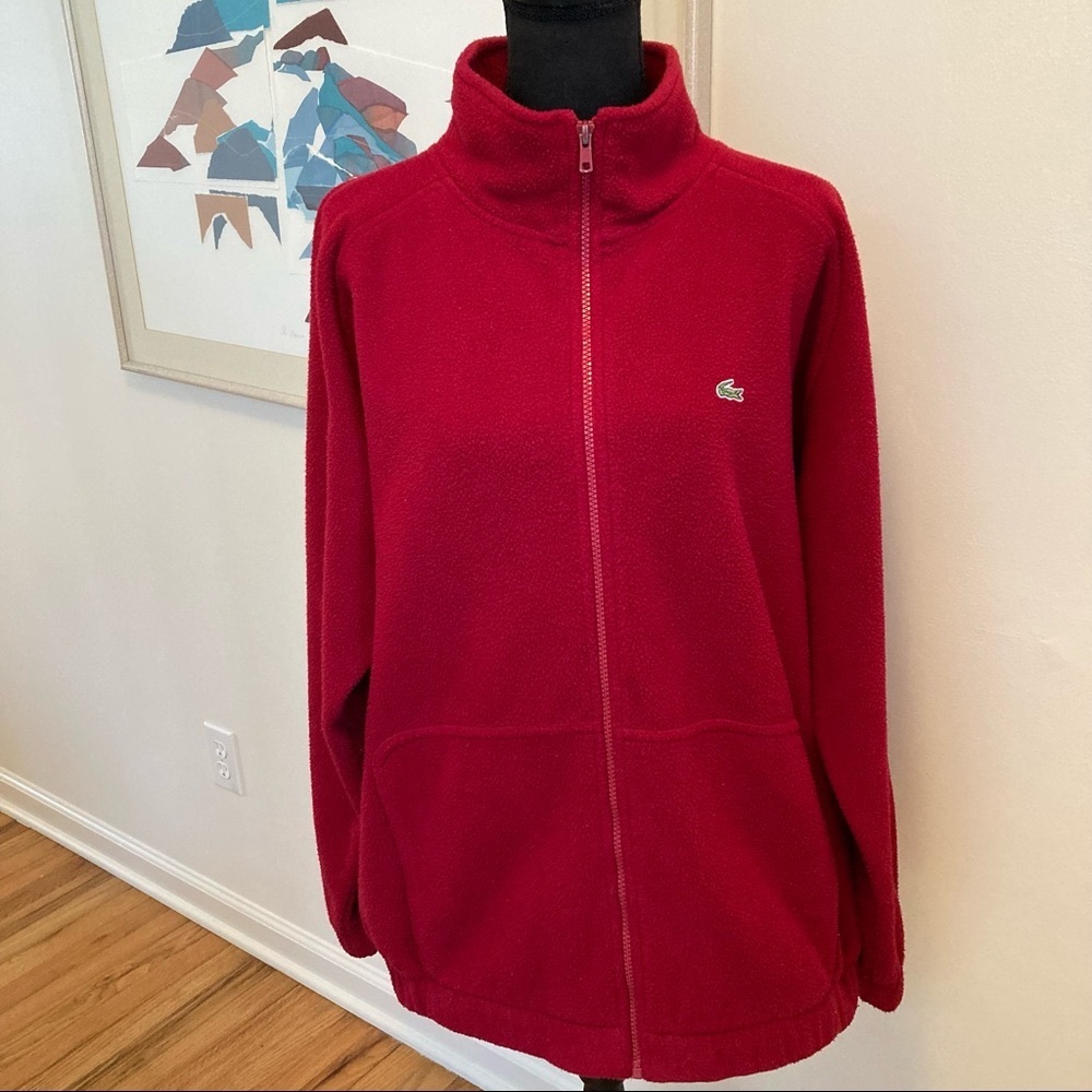 Vintage Lacoste Full Zip Fleece Jacket Size L